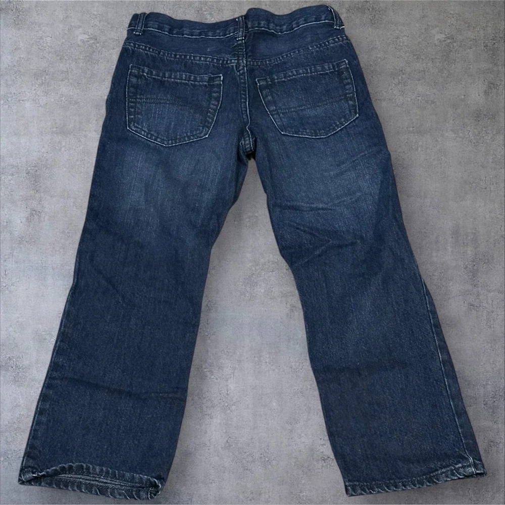 Childrens Place Boys Straight Fit Denim Jeans 7 Husky Blue Wash Adjustable Waist
